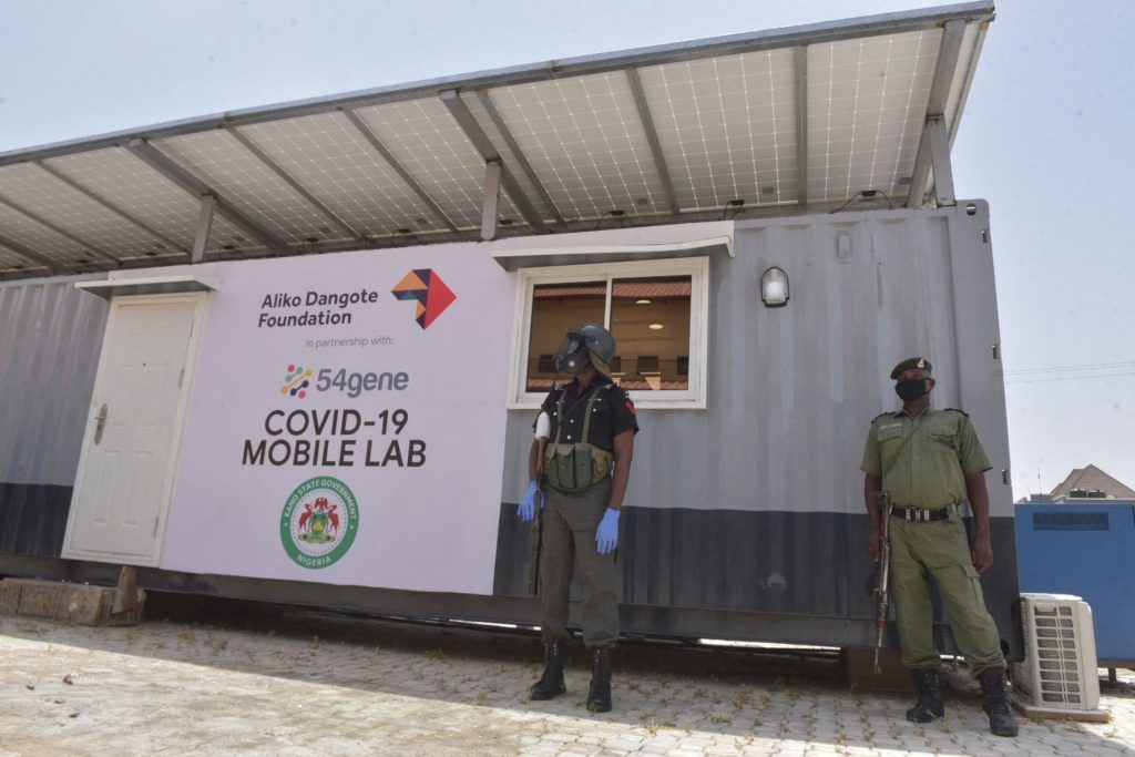 A mobile testing laboratory in Kano, Nigeria, where results can take two weeks to come through. Doctors awaiting their test results cannot work. People in quarantine cannot leave.