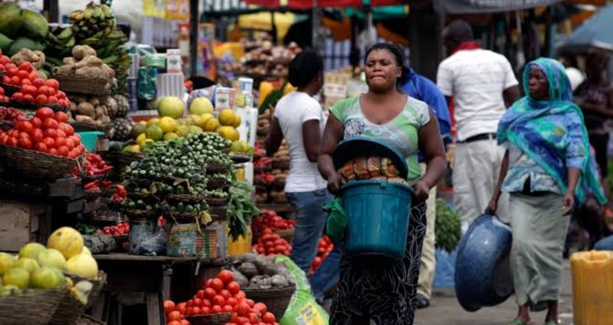 A market in Lagos. Close to a third of all Nigerian women have experienced physical violence at the hands of their partners